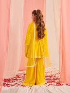 Joban Fashion Girl's Mustard Color Sharara Set