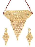 Gold plating jewellery set (Gold) - Ruby Raang