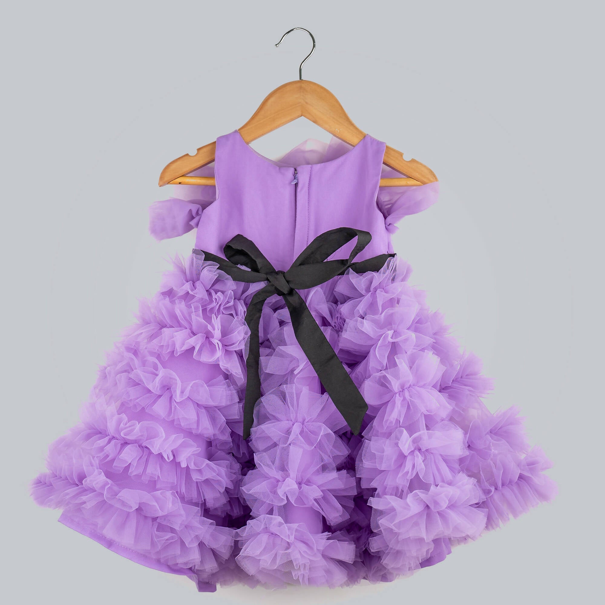 Pink Cow Fashions Purple Frilled Dress