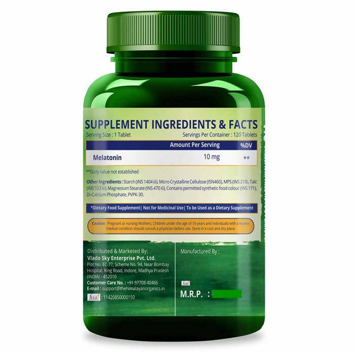Organics Melatonin 10 mg, Soothing Sleep Formula: 120 Vegetarian Tablets