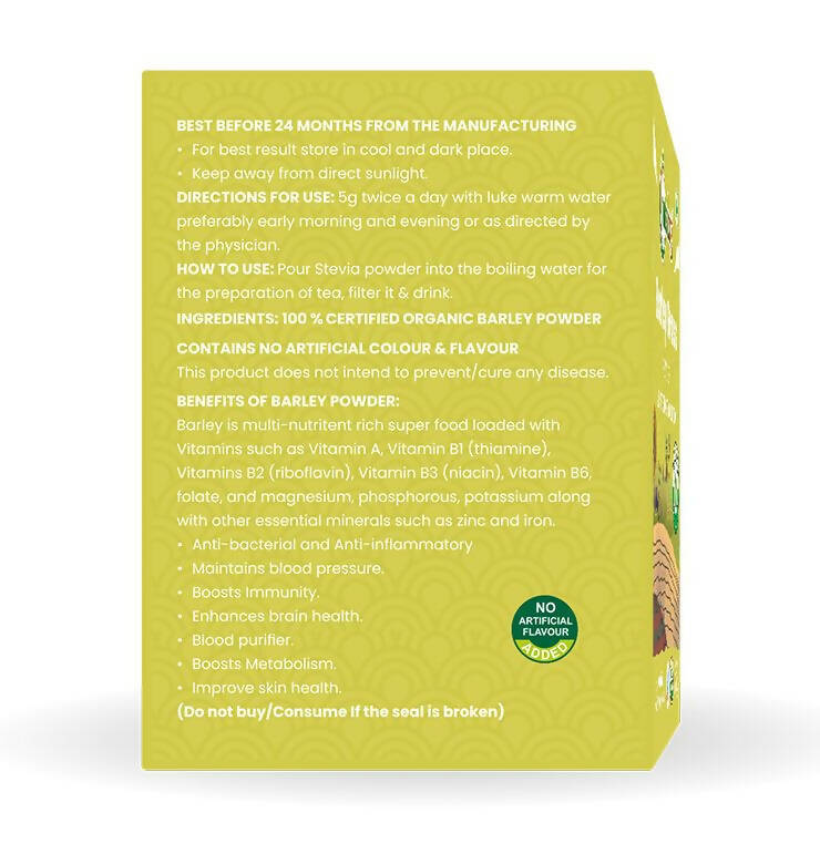 Nutriorg Certified Organic Barley Grass Powder - Distacart