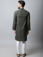 Even Apparels Brown Color Pure Cotton Men's Kurta With Band Collar (CHK1185) - Distacart