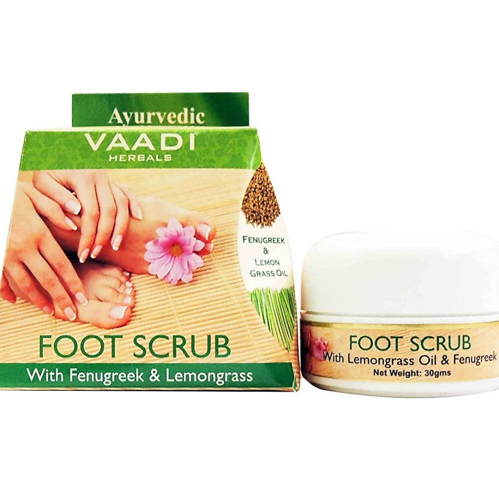 Vaadi Herbals Foot Scrub with Fenugreek and Lemongrass Oil - Distacart