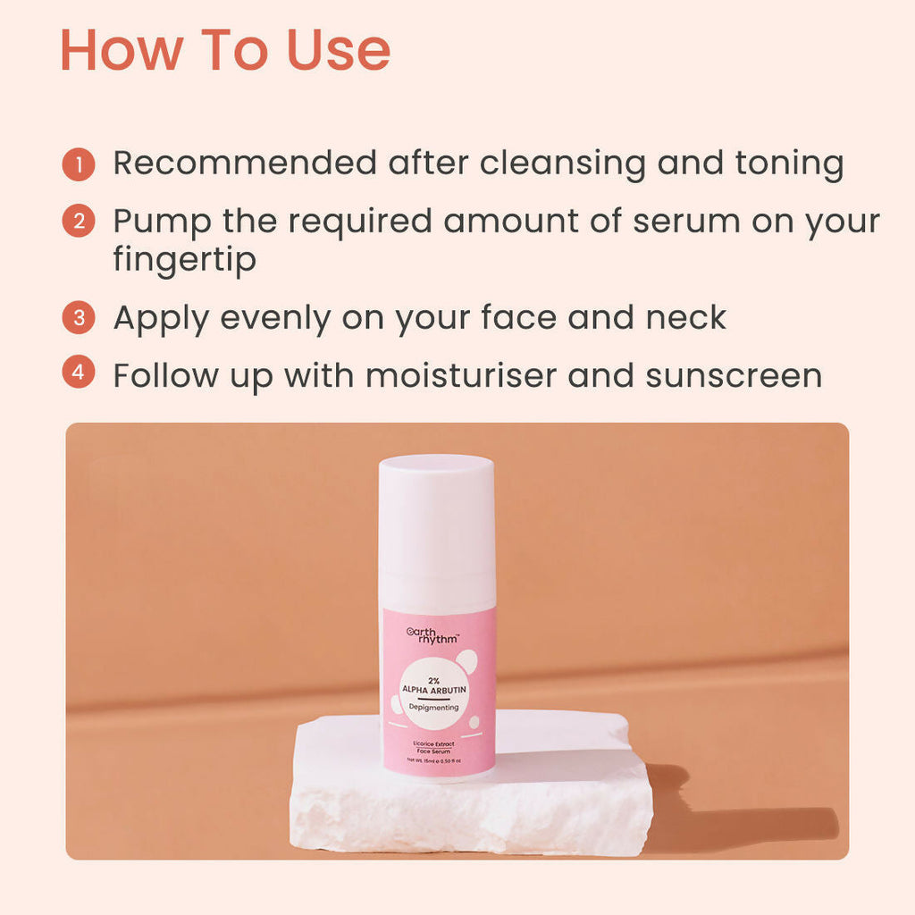 Earth Rhythm 2% Alpha Arbutin Depigmenting Face Serum