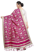 Vamika Pink Printed Khadi Bhagalpuri Dupatta