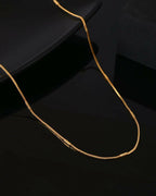 VOJ Women Gold-Polished Self Designed Pipe Chain