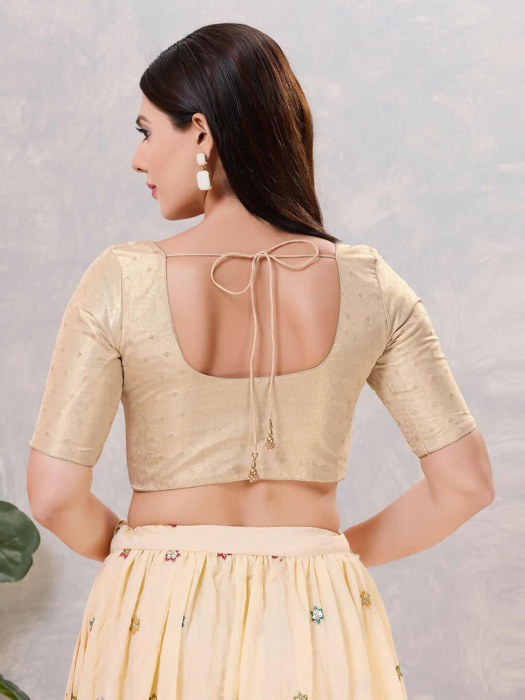 Joban Fashion Women Silk Gold Stitched Blouse