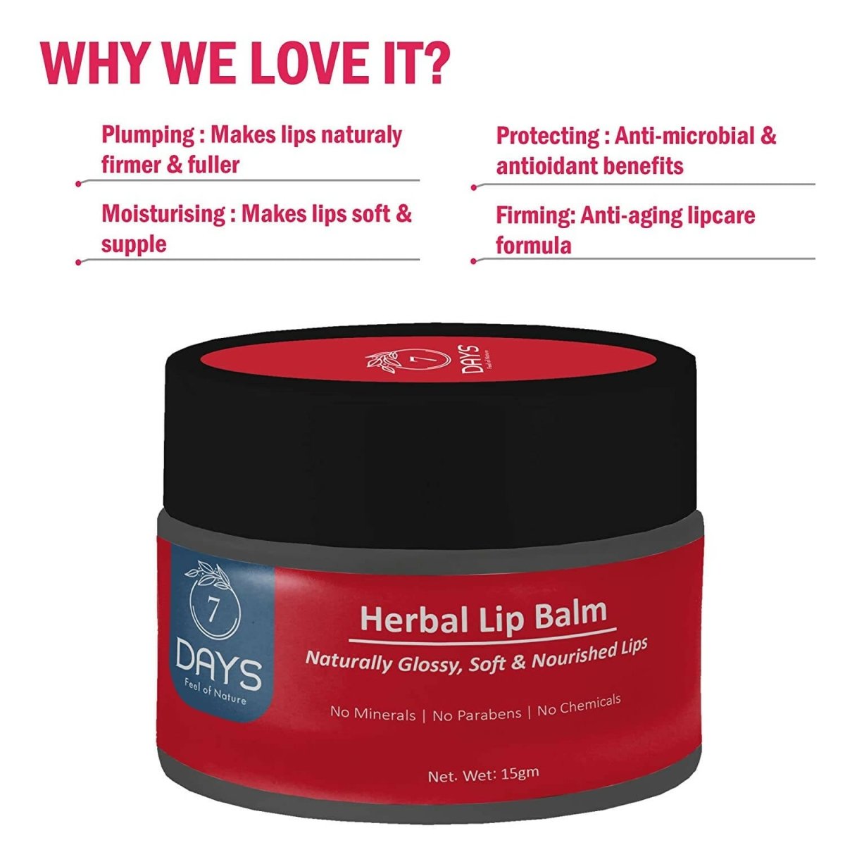 7 DAYS Herbal Lip Balm