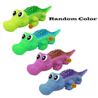 Sage Square Durable Interactive Dog Squeaky Crocodile Toy (Random Color)