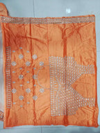 Jyoti Fashion Delightful Orange Sequins, Zari with Embroidered Devsena Silk Lehenga Choli with Dupatta