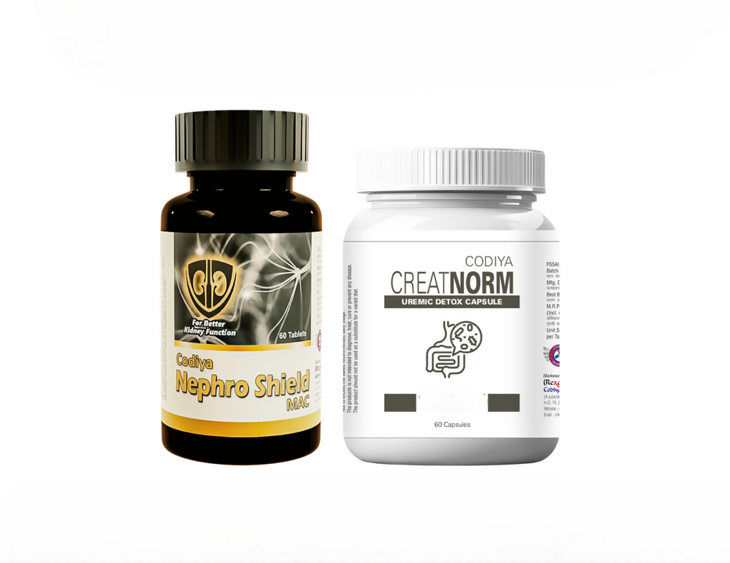 Uveda Naturals Codiya Nephroshield Mac & Creatnorm Capsules Combo - Distacart