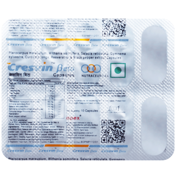 Apex Cresvin Beta Capsules - Distacart