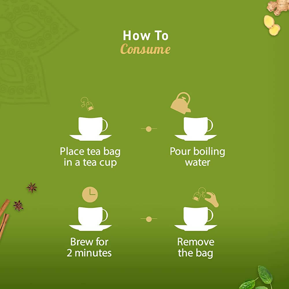 Dabur Vedic Green Teabags - Detox Kahwa - Distacart