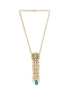 Kundan Necklace (Gold) - Ruby Raang