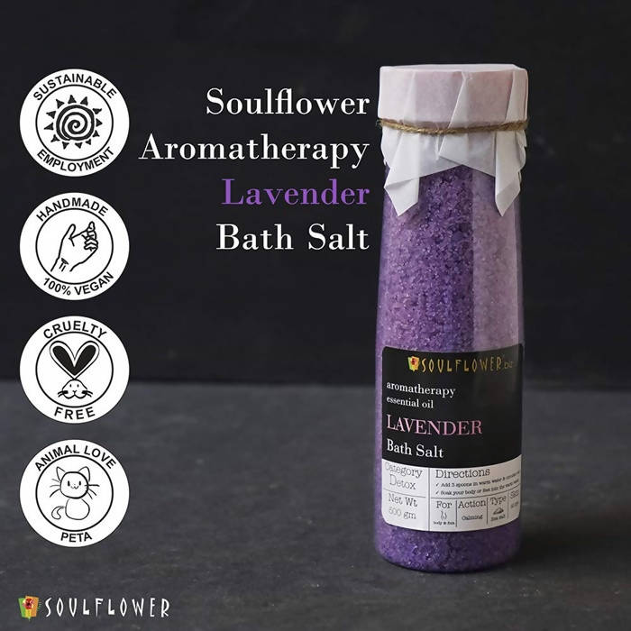 Soulflower Aromatherapy Essential Oil Lavender Bath Salt