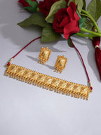 Gold plating jewellery set (Gold) - Ruby Raang