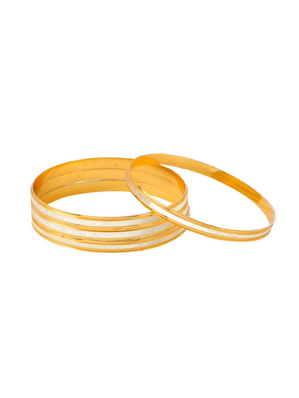 NVR Women's Set of 4 Gold-Plated Traditional Bangles - Distacart