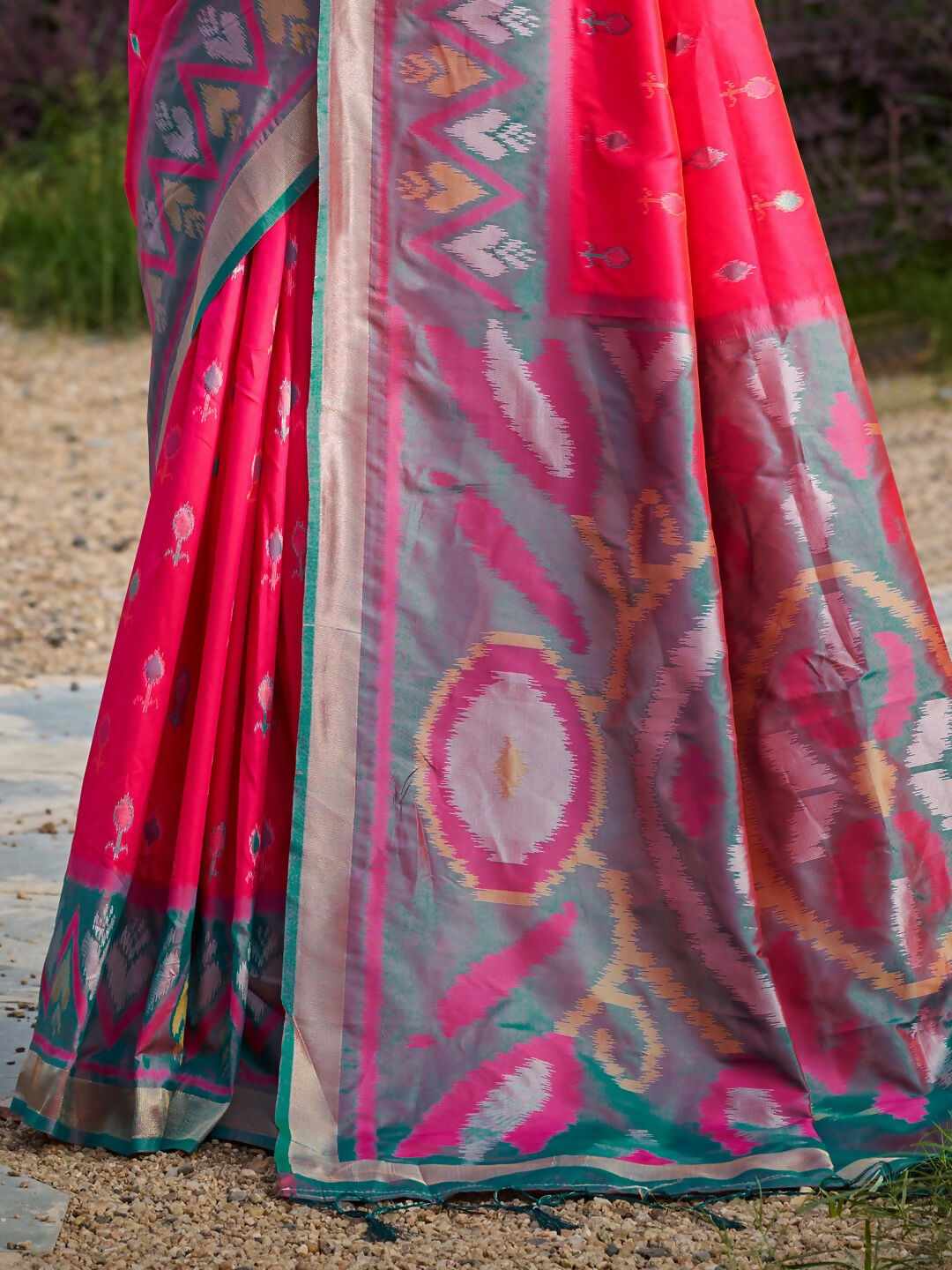 Shree Shyam Fashion Red Soft Silk Saree - Distacart