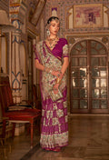 Rani P V Silk Digital Print, Zari Work Printed Saree - Rewaa Parampara