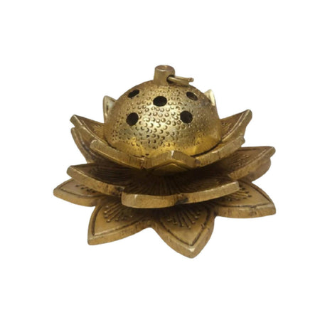 Tamas Brass Handcrafted Lotus Dhoop Stand with Antique Finish
