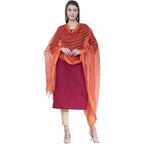 A R SILK Orange Color Regular Dupatta Dupattas and Chunnis