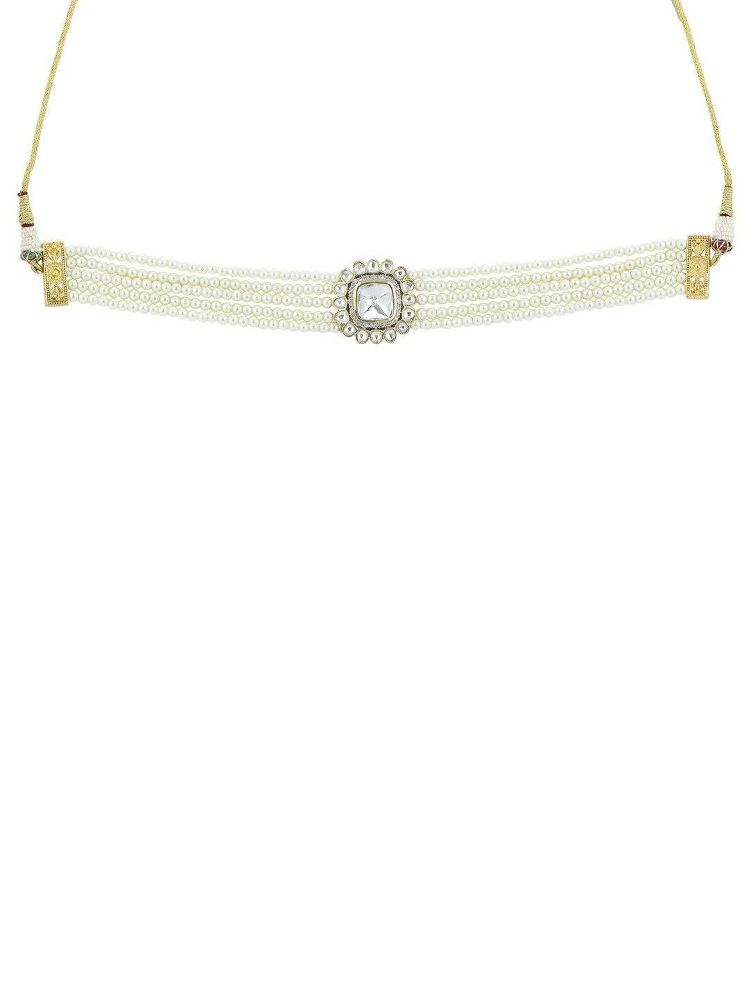Pearl Kundan Choker- Ruby Raang