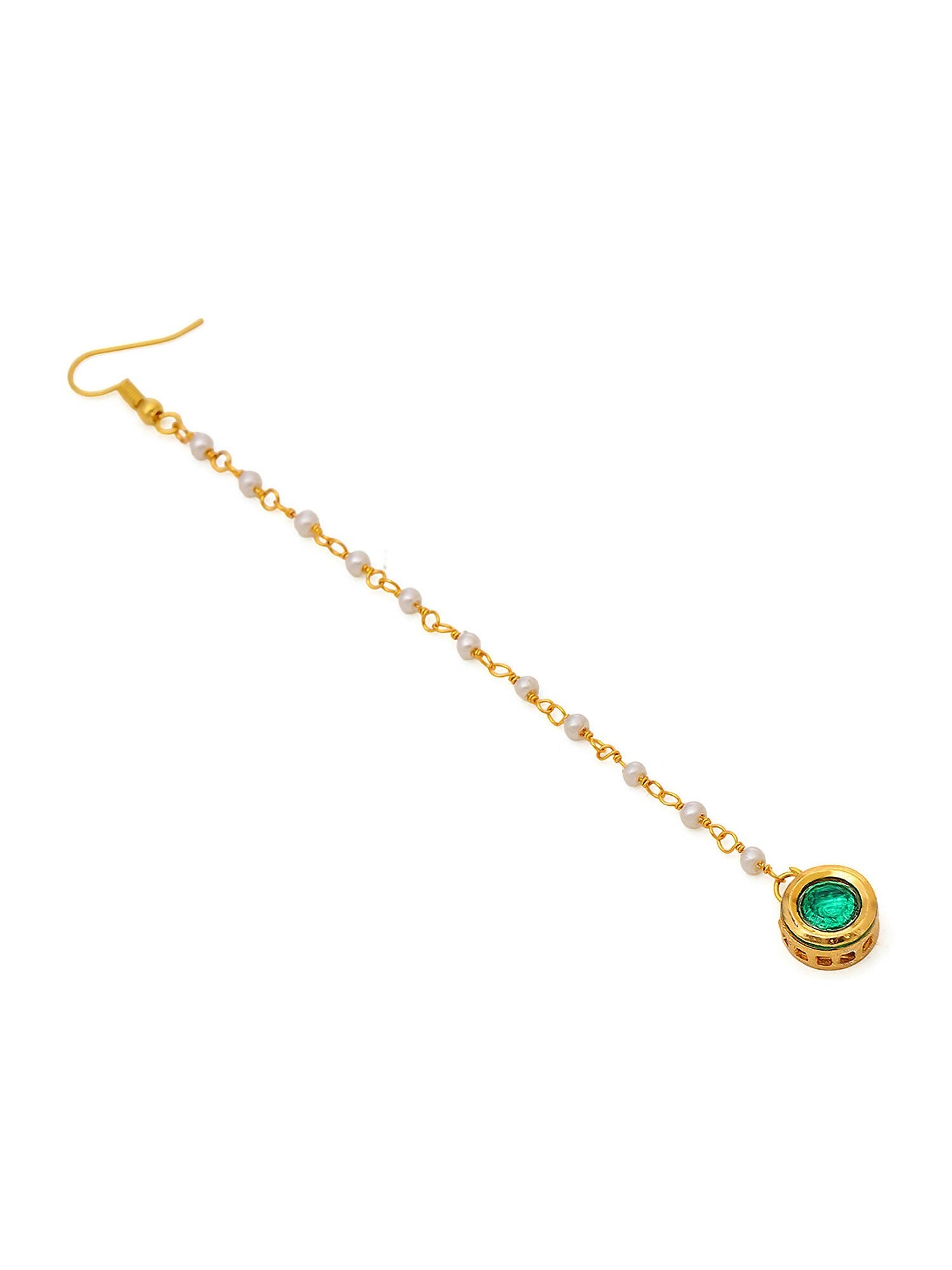Ruby Raang Green Meenakari Kundan Maang Tikka - Distacart