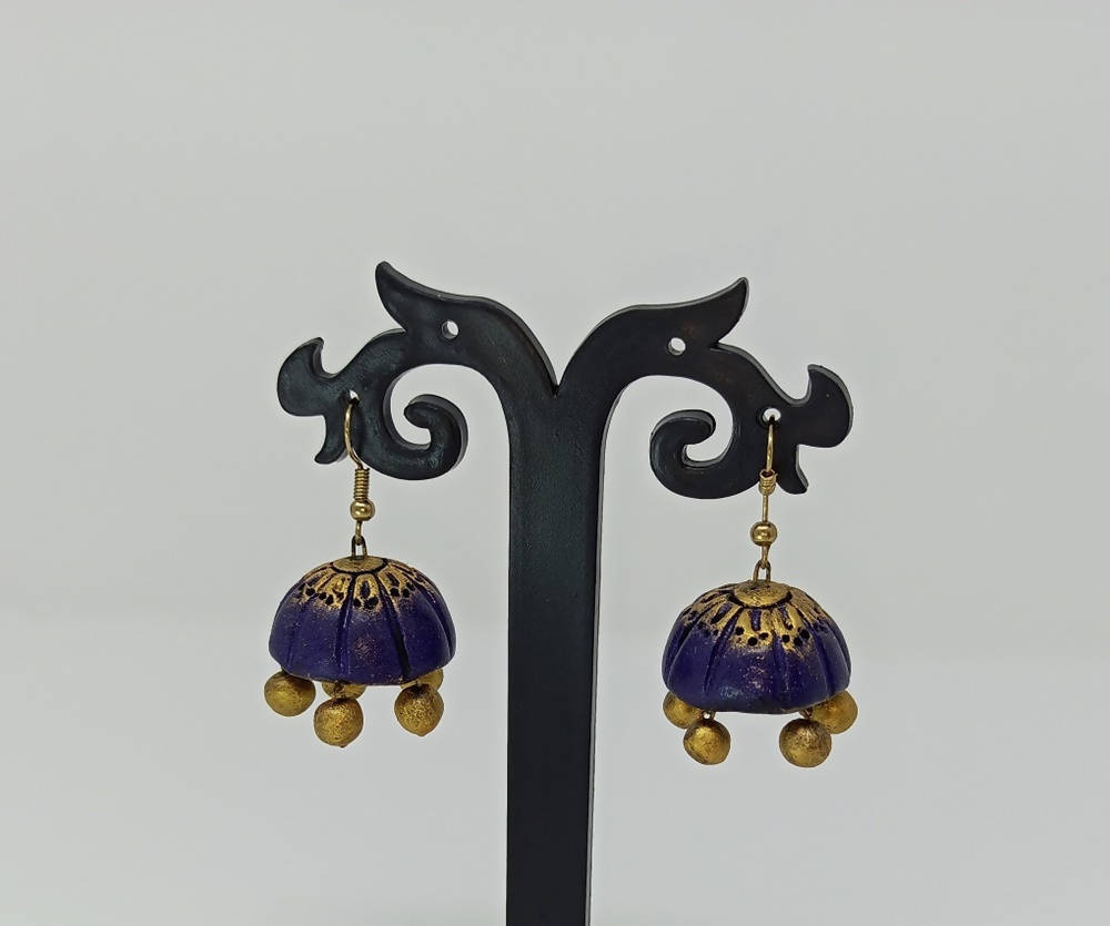 Terracotta Double Shade Hanging Jhumkas