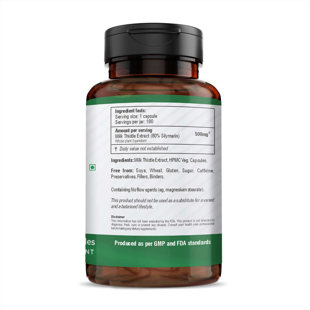 H&C Herbal Milk Thistle Veg Capsules - Distacart