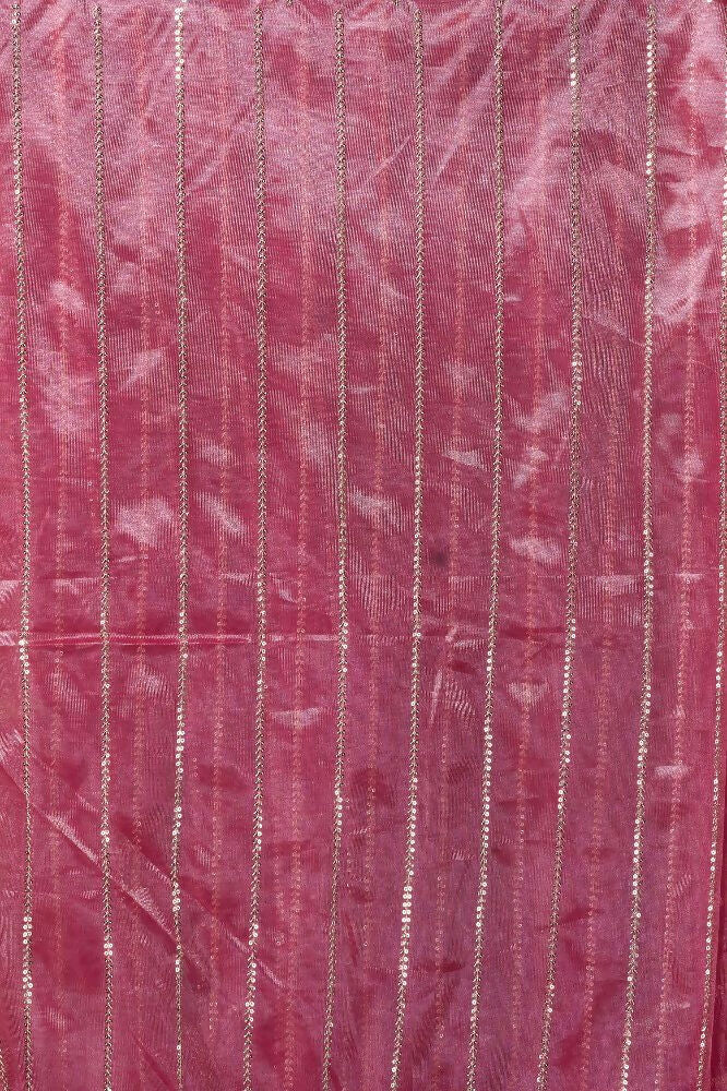 Joban Fashion Pink Net Party Wear Sarees - Distacart