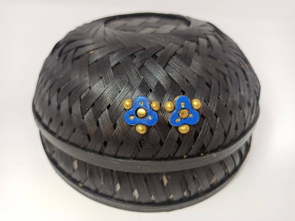 Terracotta Ear Studs-Blue