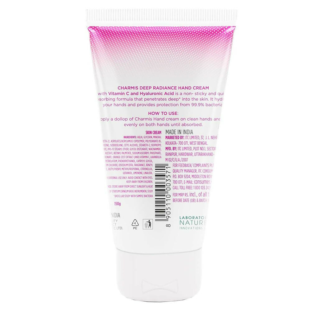 Charmis Deep Radiance Vitamin C Cream for Hands with Hyaluronic Acid - Distacart