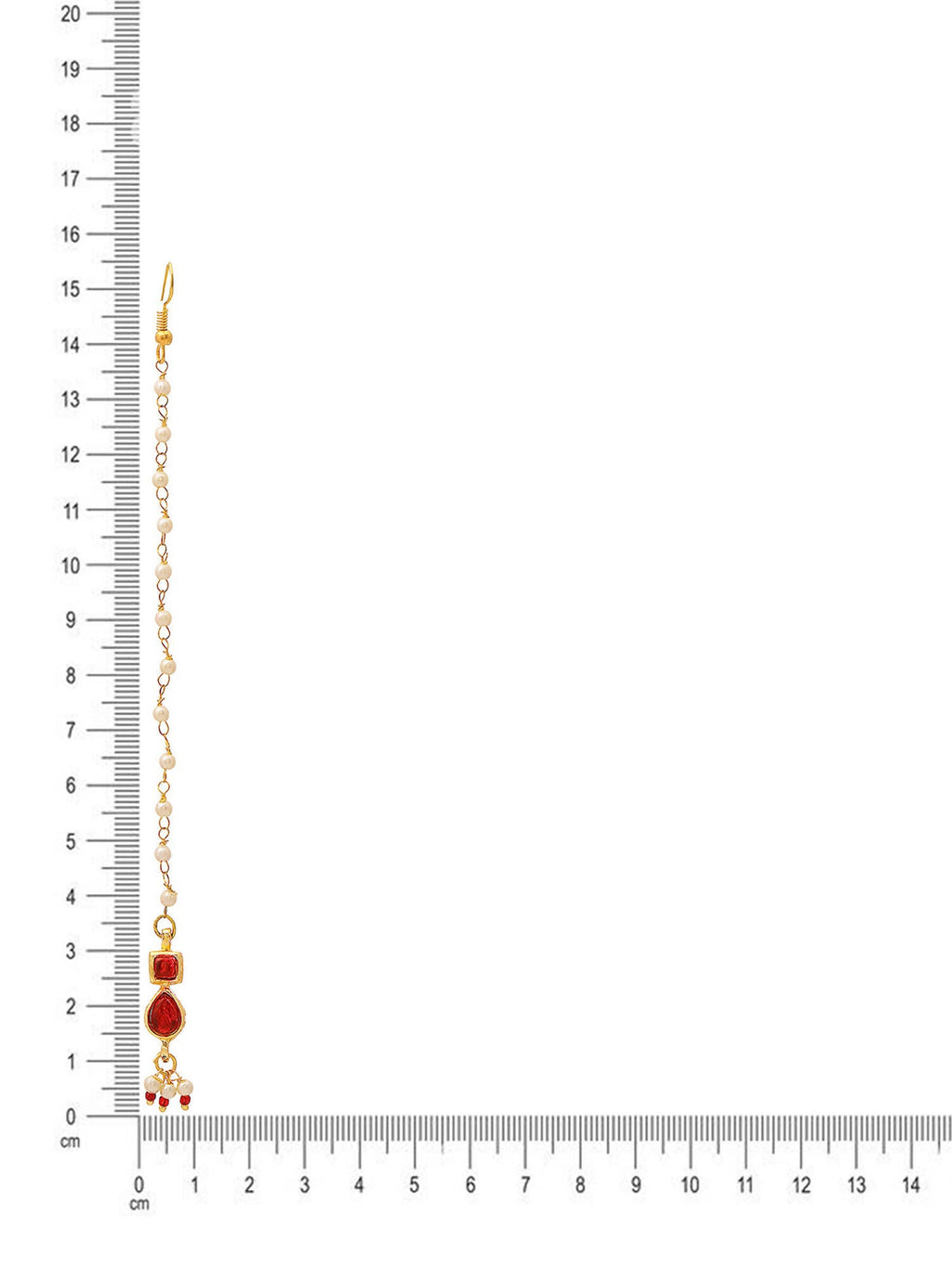 Ruby Raang Red Kundan Maang Tikka - Distacart