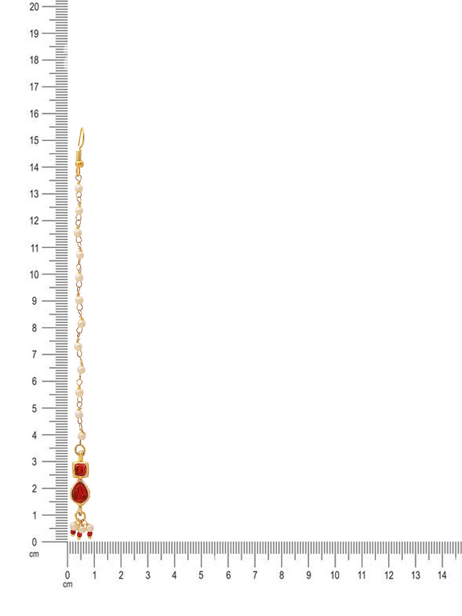 Ruby Raang Red Kundan Maang Tikka - Distacart