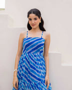 Aayaa Designer crape hand work Multi indo western - Blue - Distacart