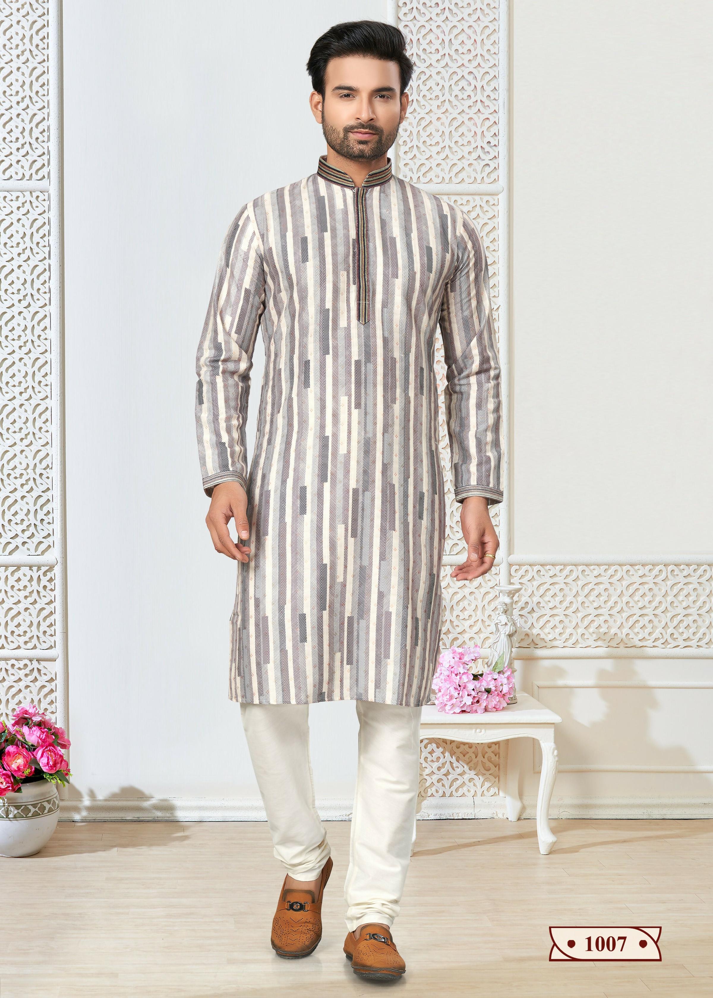 Joban Fashion Men's multicolor Cotton printed Kurta Pyjama set