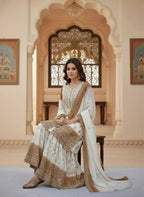 Teeya Creation Multi Color Star Georgette Heavy Embroidery Work Functional Wear Salwar Suit - Distacart