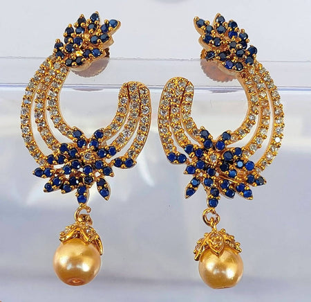 Blue AD Fashion Earrings