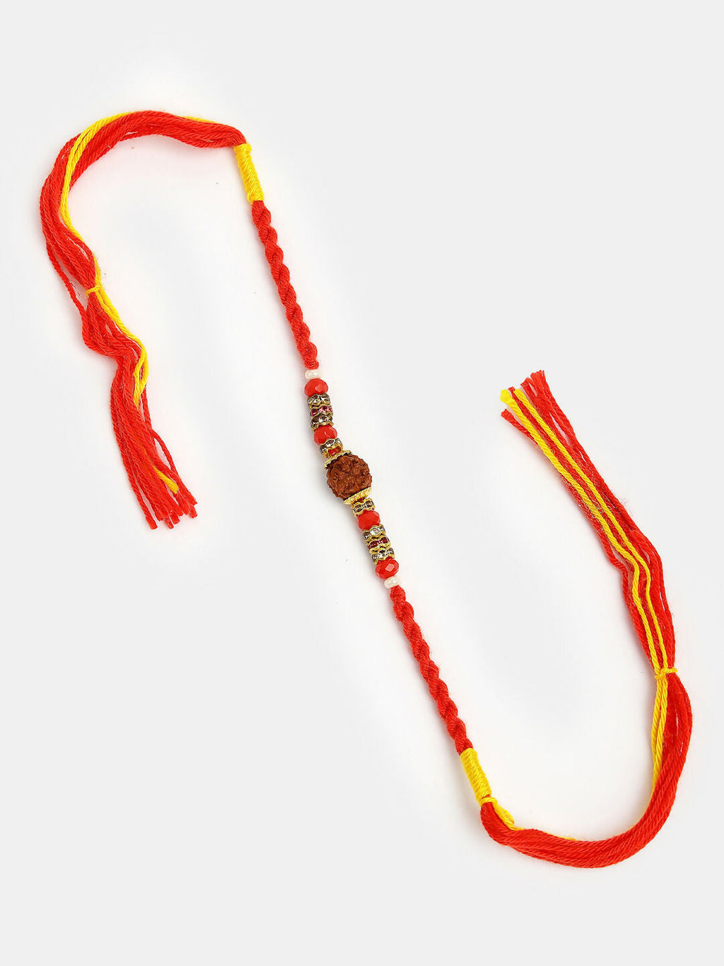 NVR Women & Men Set of 4 Multicolor Artificial stone and beads Rakhi With Roli Chawal & Chocolate - Distacart