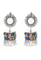 Mominos Fashion Johar Kamal Women Multi Kundan Oxidised Jhumkas - Distacart