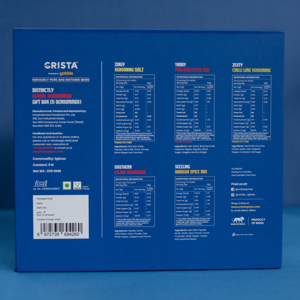 Crista Spices Distinctly Global Seasonings - Distacart