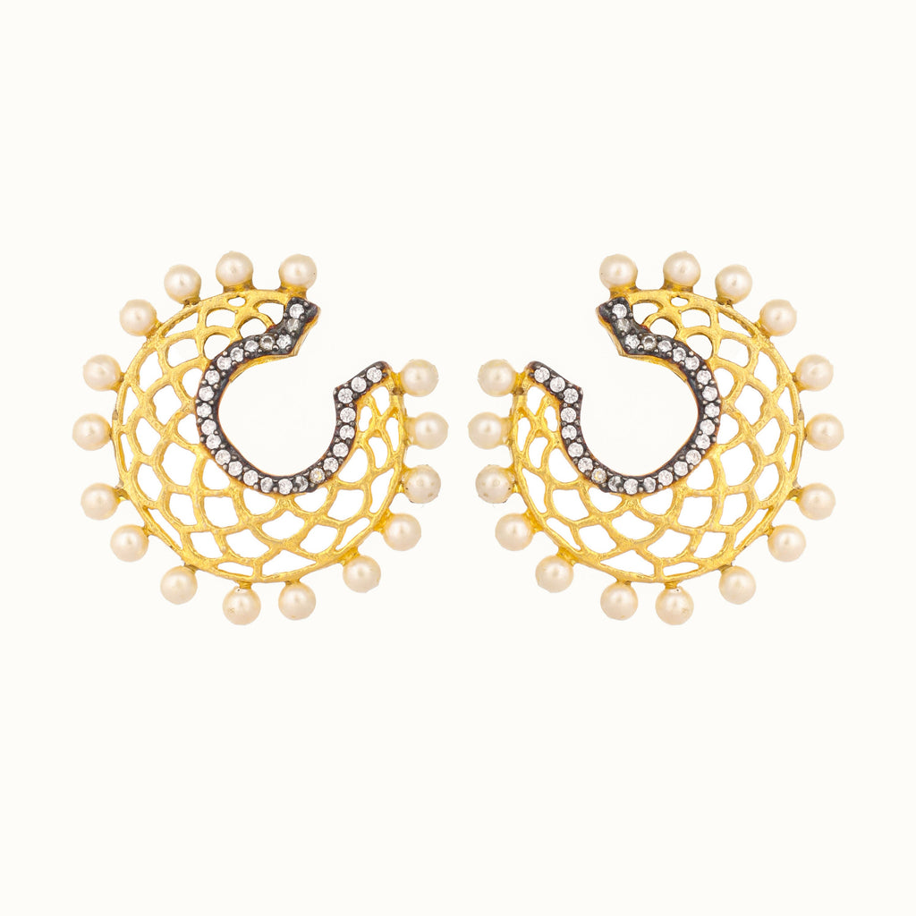 Nuyug 22K Gold Plated Celestial Filigree Earrings - Distacart