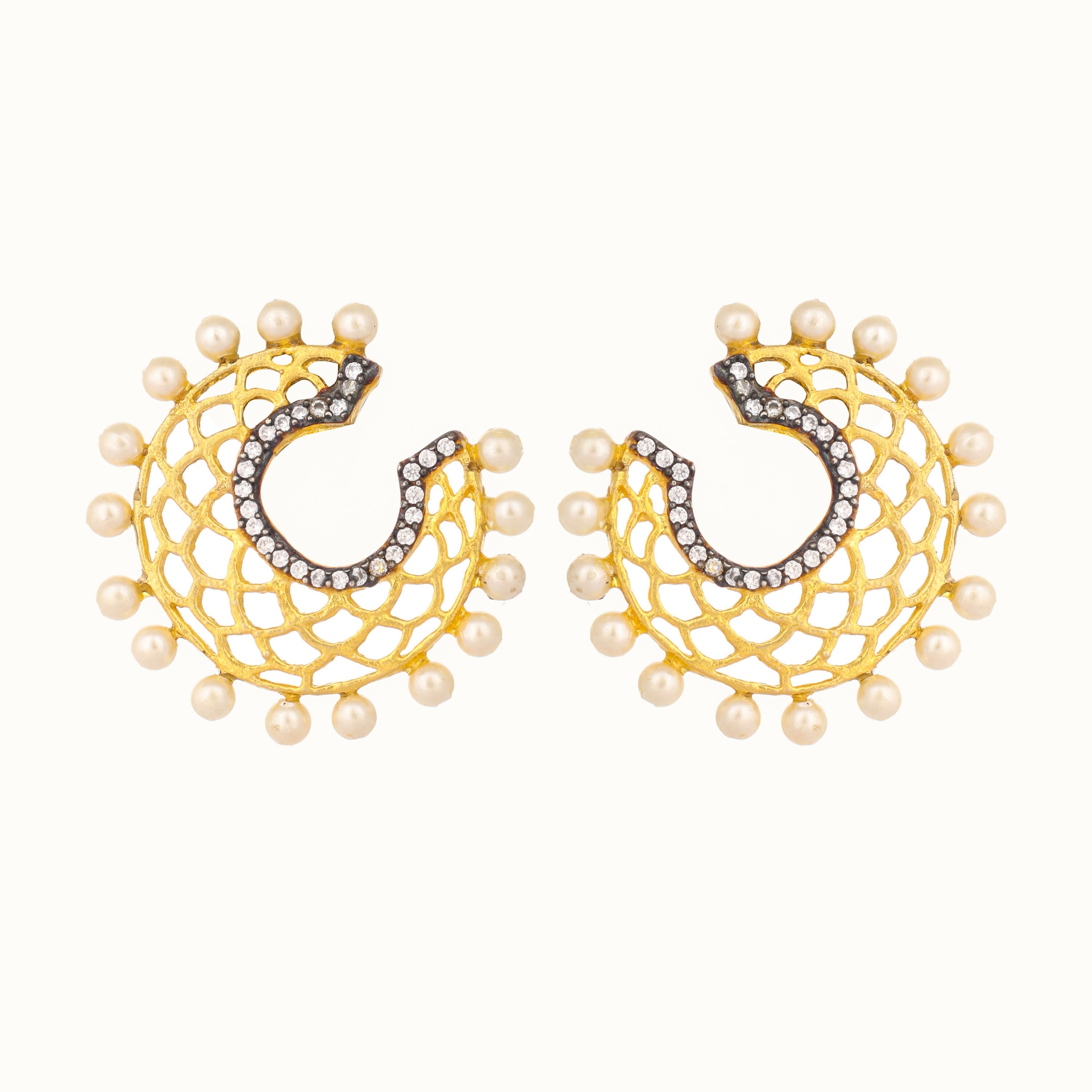 Nuyug 22K Gold Plated Celestial Filigree Earrings - Distacart