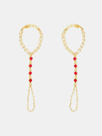 Ruby Raang Gulnaar Pearl Ruby Haath Phool - Distacart