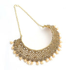 Mominos Fashion Johar Kamal Traditional Rajwadi Design Heavy Golden Color Necklace Set - Distacart