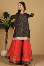 Joban Fashion Black Silk Lehenga Set