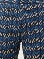 FIORRA Women's Blue Cotton Straight Kurta Pant With Dupatta
