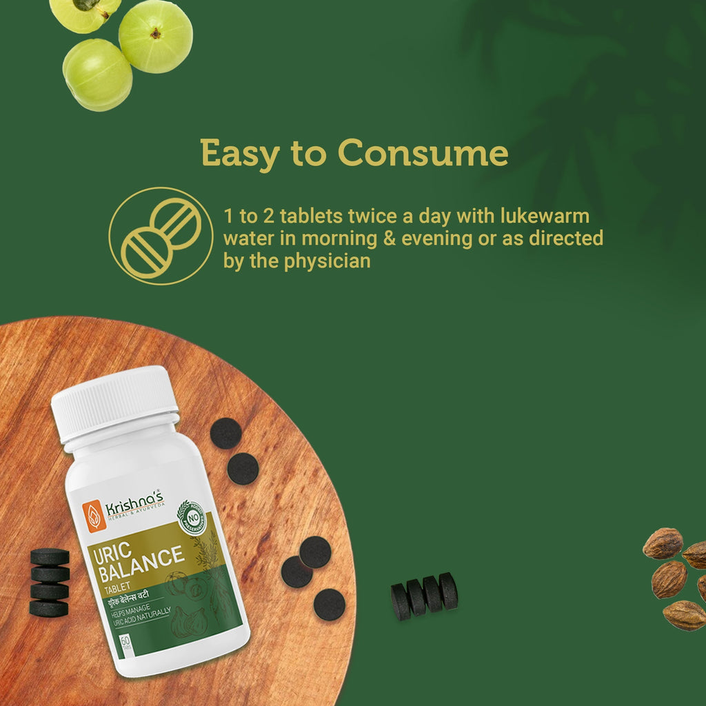 Krishna'S Herbal & Ayurveda Uric Balance Tablets