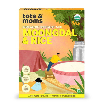 Tots and Moms Organic Moongdal & Rice Instant Mix