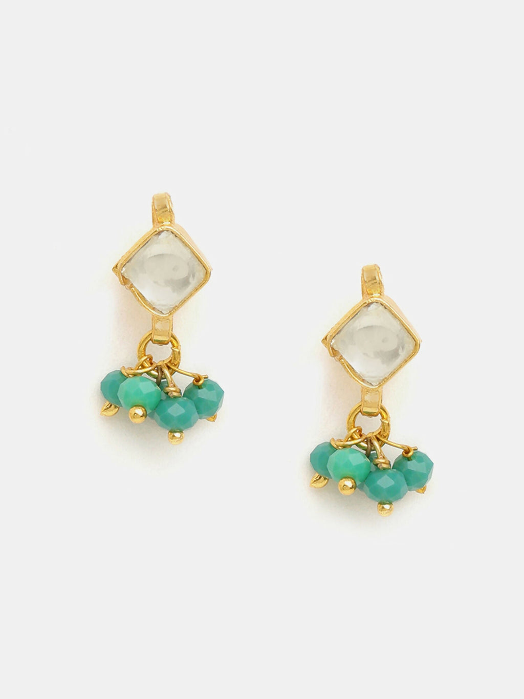 Ruby Raang Gold-White Set Of Earrings And Maang Tikka - Distacart
